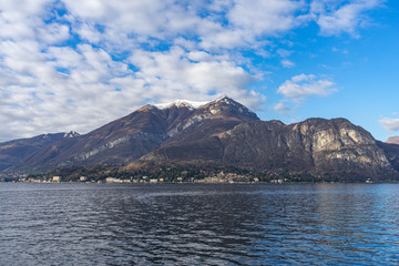 Beautiful landscape on Lake Como in December time