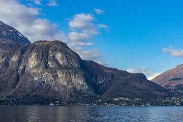 Beautiful landscape on Lake Como in December time