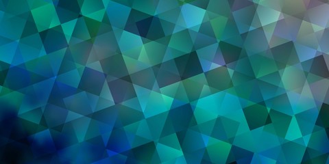 Obraz premium Light BLUE vector layout with rectangles, triangles.