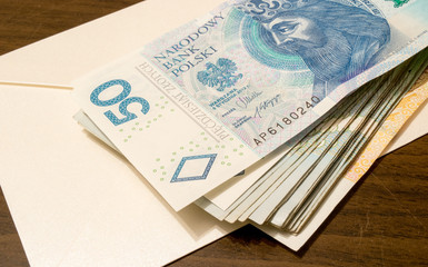Duża ilość pieniędzy. Polskie banknoty - obrazy, fototapety, plakaty