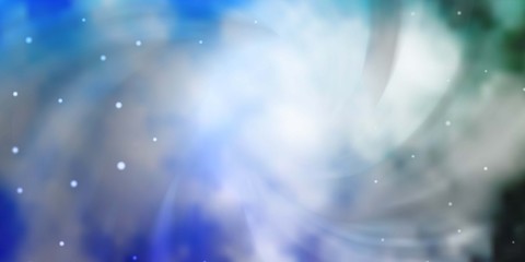 Light BLUE vector background with small and big stars. Modern geometric abstract illustration with stars. Pattern for new year ad, booklets.