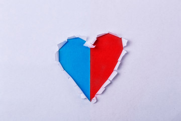 Torn and Burnt Paper Heart Shape 