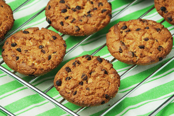Fresh-baked cookies ready in the table	