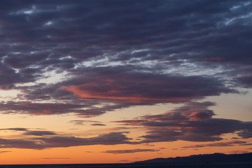 Fototapeta na wymiar Partly Cloudy Sunset