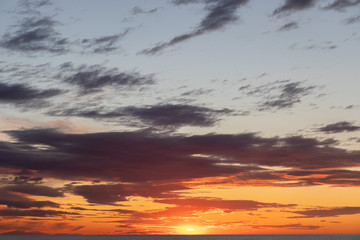 Partly Cloudy Sunset