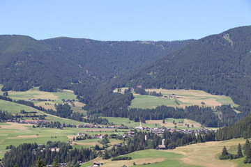 landscape with verdant hills in northern Italy