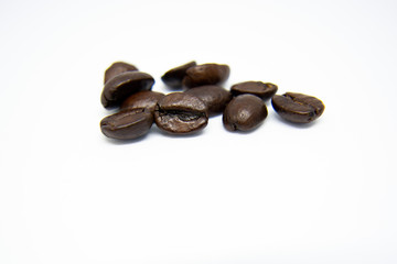 coffee beans isolated on white background