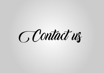 Contact us sign on gray background