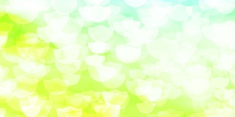 Fototapeta na wymiar Light Blue, Green vector backdrop with dots.