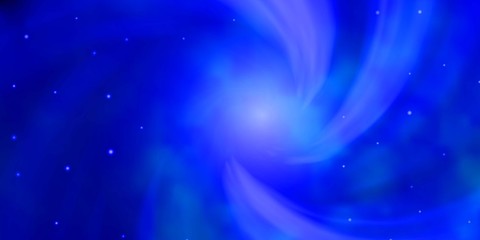 Light BLUE vector background with small and big stars. Modern geometric abstract illustration with stars. Pattern for websites, landing pages.