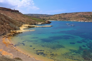 Beautiful Gnejna Bay at Malta