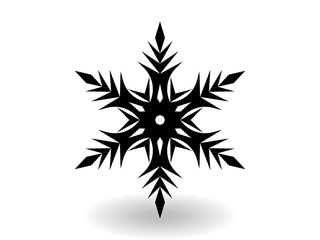 snowflake winter of black isolated silhouette on white background. christmas snowflakes collection free vector.