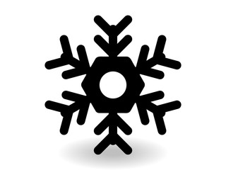 snowflake winter of black isolated silhouette on white background. christmas snowflakes collection free vector.