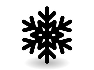 snowflake winter of black isolated silhouette on white background. christmas snowflakes collection free vector.