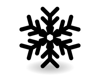 snowflake winter of black isolated silhouette on white background. christmas snowflakes collection free vector.