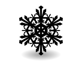 snowflake winter of black isolated silhouette on white background. christmas snowflakes collection free vector.