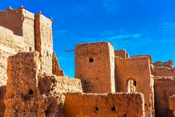 View of the fortified city of Ait-Ben-Haddou, Morocco.