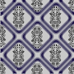 Nice nativ hand-drawn ikat background - Ethnic folk seamless pattern.