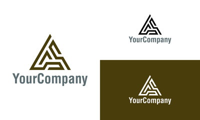 Creative letter A and triangle logo icon design template elements. Vector logo template for company.