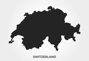 Obraz premium Switzerland map icon. high detailed isolated vector geographic template of european country