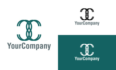 Creative letter C C and floral logo icon design template elements. Vector logo template for company.