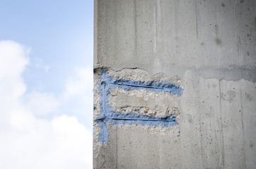 restoration building with reinforced concrete structure with protective resin of corroded iron....