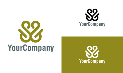 Creative letter S, SS and swan icon design template elements. Vector logo template for company.