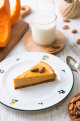 appetizing pumpkin cheesecake