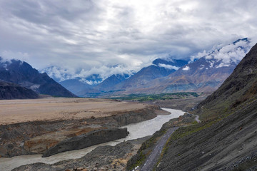 Karakoram Highway and Skardu Side Road in northern Pakistan,  taken in August 2019