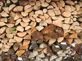 stacked firewood for the stove