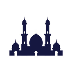 Islamic Mosque Silhouette Clipart and Logo Design    