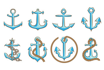 anchor vector set collection graphic clipart design