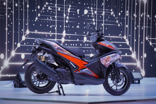 BANGKOK, THAILAND &ndash; April 30, 2019 : Yamaha Motorcycle on display present at The 40th Thailand International Motor Show in IMPACT exhibition hall Muangthong Thani Bangkok, Thailand