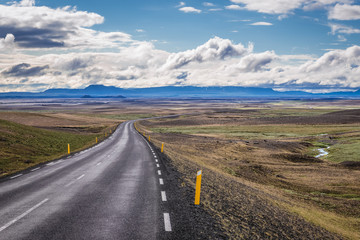 Aerial view from route number 1 in north Iceland