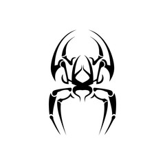 Abstract Tribal Spiders vector image. Tattoo tribal vector design