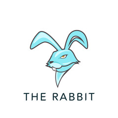 Rabbit logo design template vector illustration