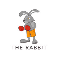 Rabbit logo design template vector illustration