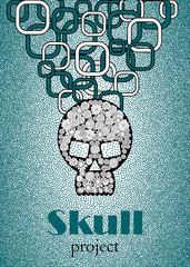 Skull in floral style your concept design.