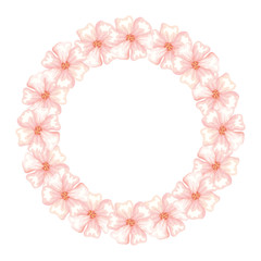 frame circular of cute flowers isolated icon vector illustration design