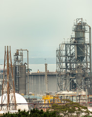 Fototapeta na wymiar mixing towers in a Chemical plant