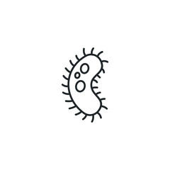 Bacteria icon template color editable. Bacteria virus symbol vector sign isolated on white background illustration for graphic and web design.