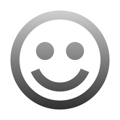 Fototapeta premium Smiley - smiling - gray outline gradient theme - vector