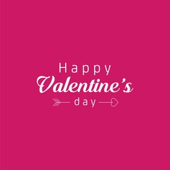 Valentine's Day Greetings Vector Template