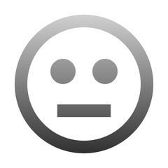 Fototapeta premium Smiley - neutral - gray outline gradient theme - vector