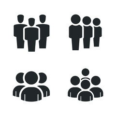 People icon template color editable. Persons symbol vector sign isolated on white background illustration for graphic and web design.