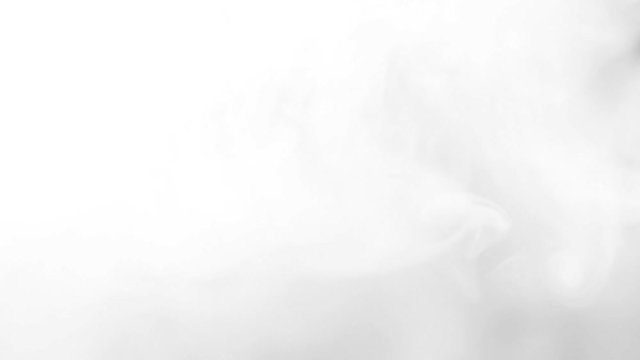 Bright white smoke smoke on a black background slow motion. Start moving the cloud from left to right fast. The concept of transitions for video editing using the alpha channel.