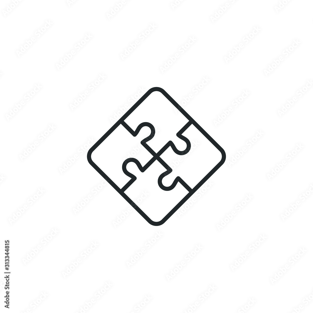 Poster puzzle icon template color editable. puzzle symbol vector sign isolated on white background illustra