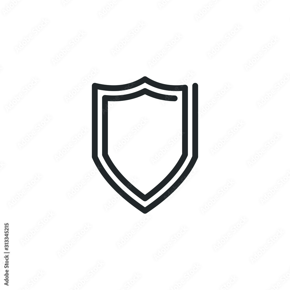 Fototapete shield icon template color editable. shield symbol vector sign isolated on white background illustra