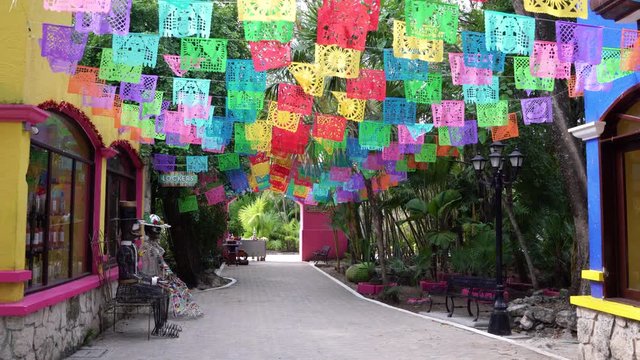 streets of chankanaab beach park in cozumel mexico
