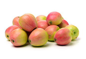 Red apples isolated on white background